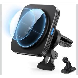 ESR HaloLock Magnetic Wireless Car Charger 15W MagSafe Fast Charging Mount Black